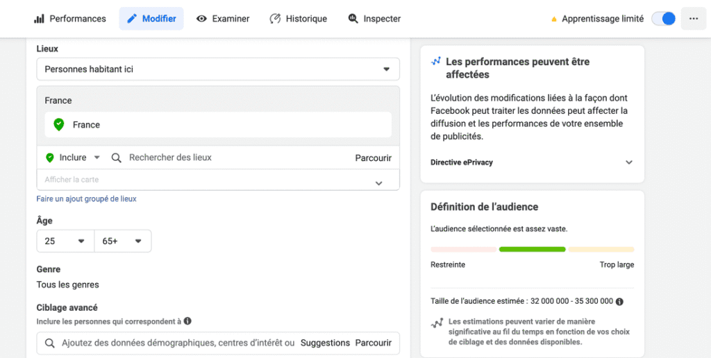 Ciblage facebook Sponsoring agence marketing algerie