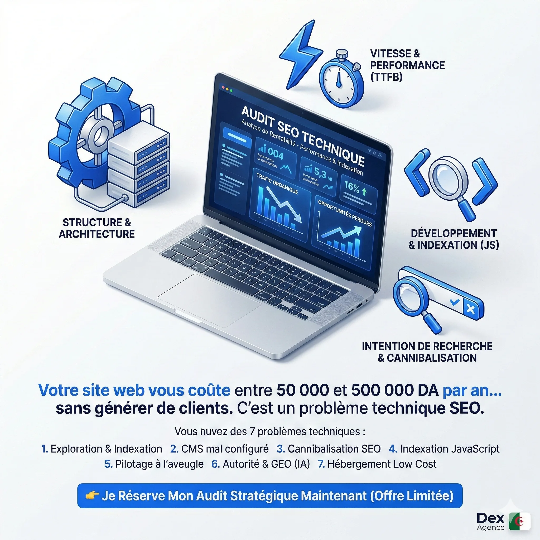 Audit SEO pour sites PME et e-commerce en Algérie par Dex Agence