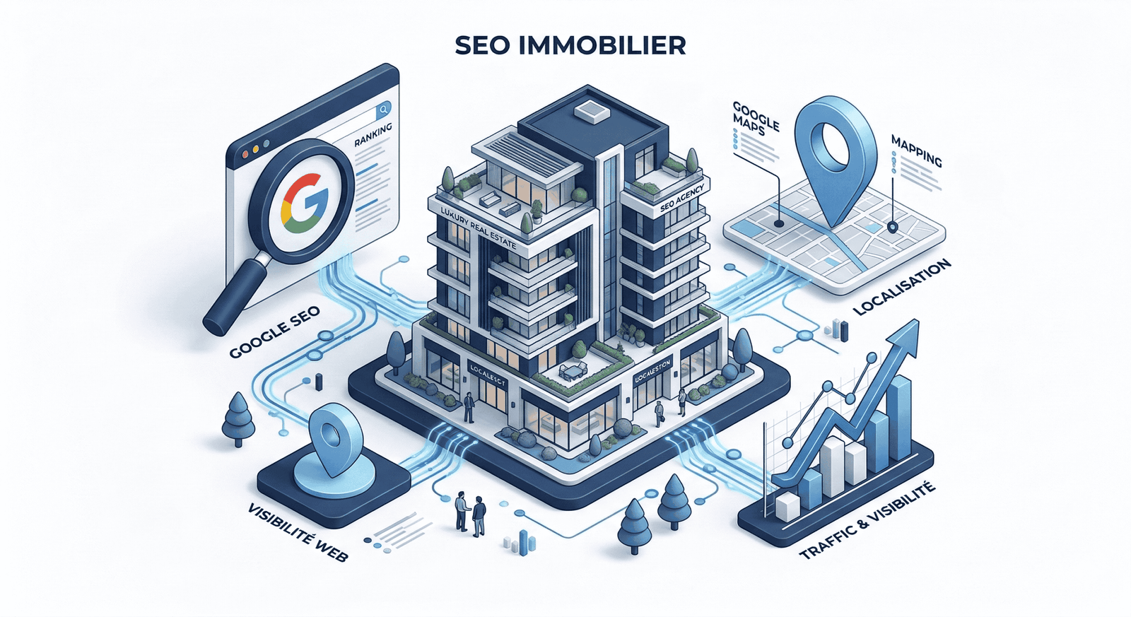 Stratégie de visibilité SEO pour le secteur de l'immobilier en Algérie