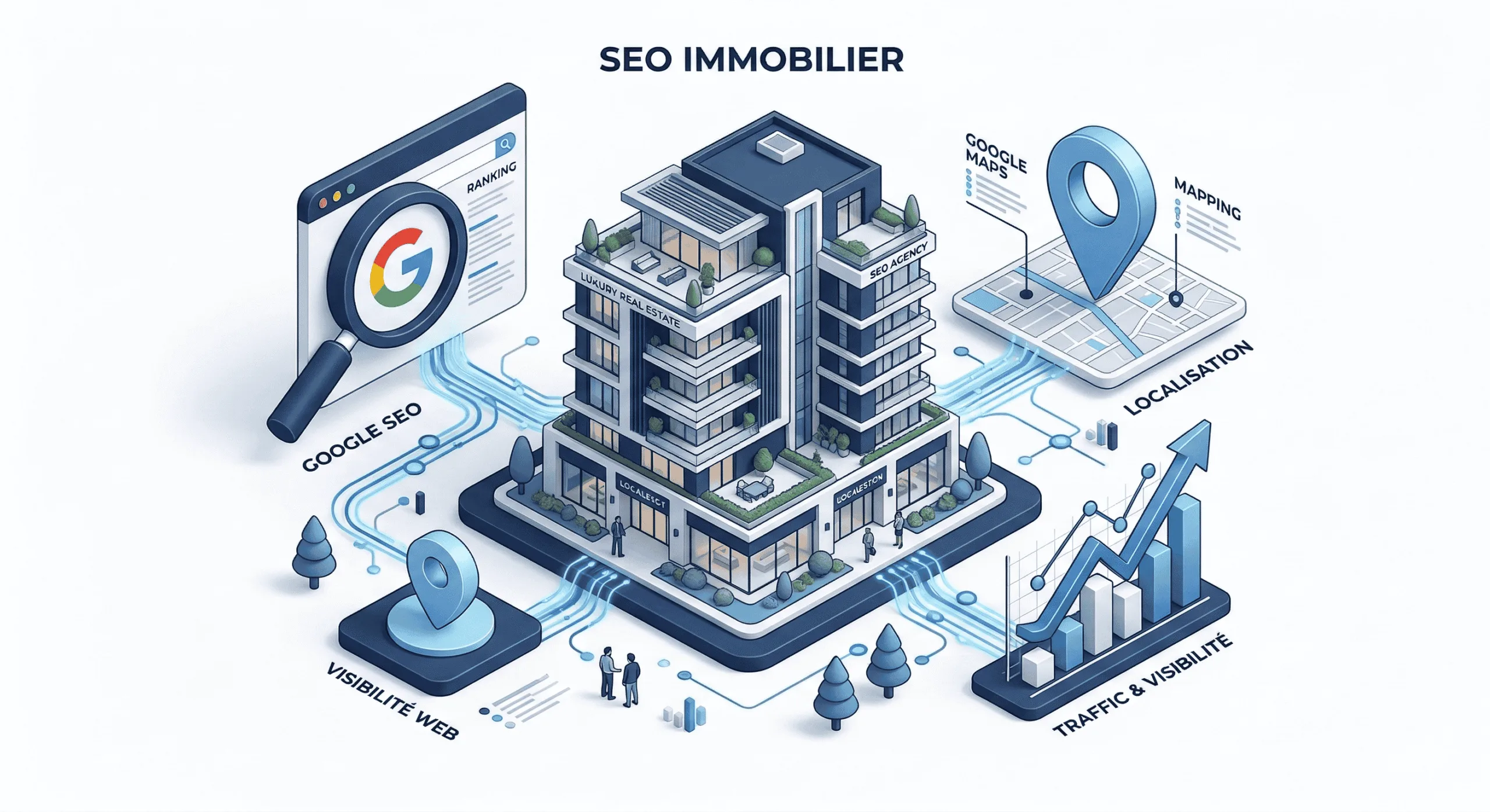 Stratégie de visibilité SEO pour le secteur de l'immobilier en Algérie
